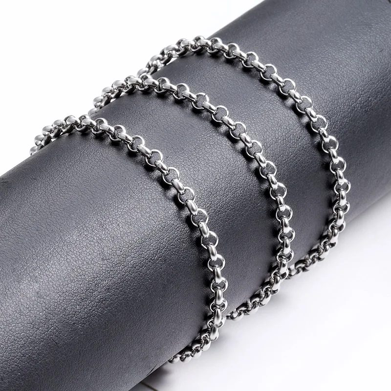 Custom/Stock Small Ring Link Stainless Steel Chain DIY Jewelry Making Accessories Findings for Necklace