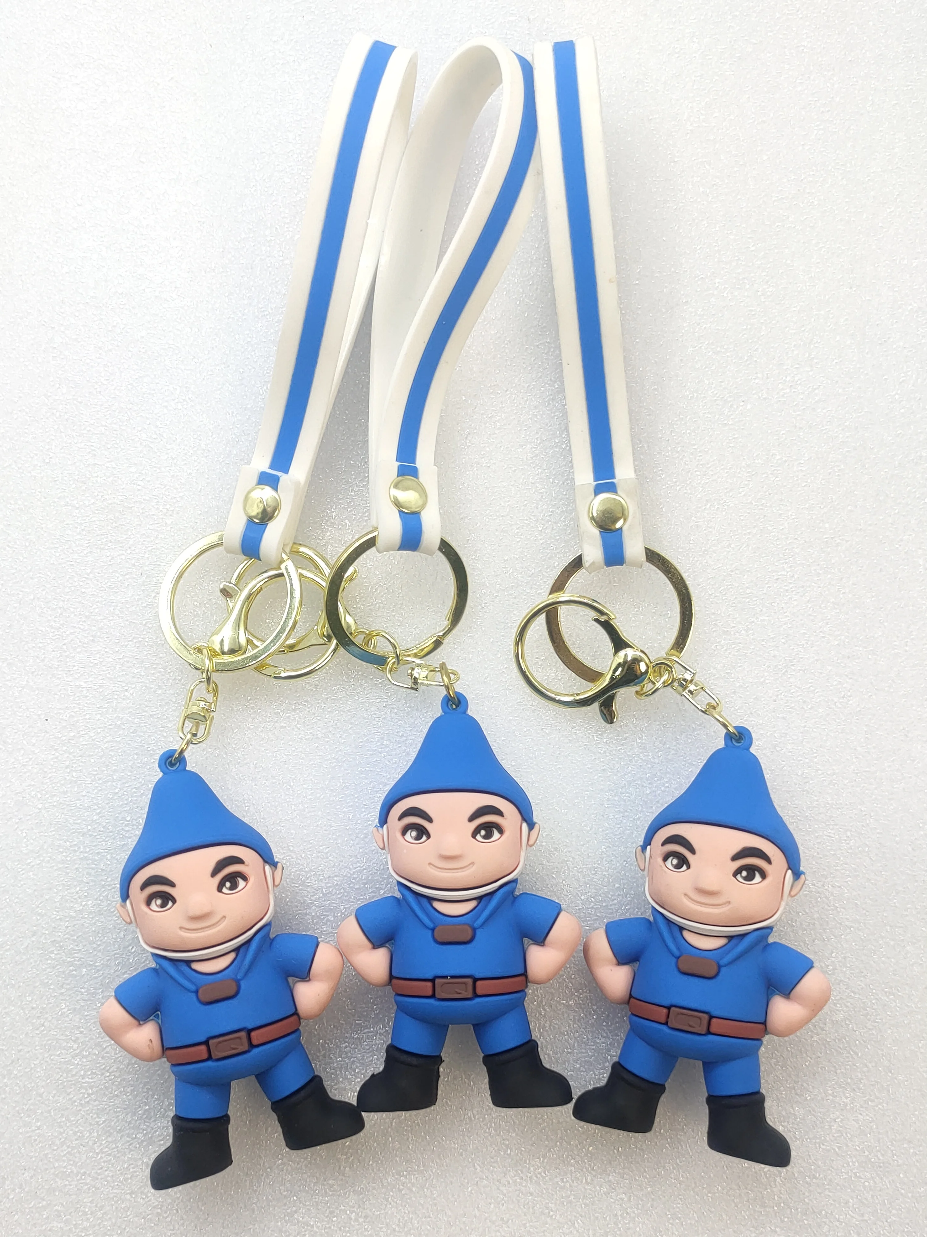 Factory Custom High quality  Doll sherlock gnomes Toys Silicone Decoration Promotional Gift Pvc Action Figurines Anime  keychain