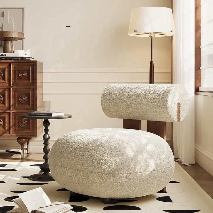 Modern Luxury Nordic Leisure Home Furniture Hotel Bedroom lounge Single Seater Sofa Chair Wooden Living Room velvet Accent Chair