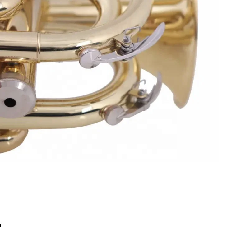 Cheaper price OEM manufacture gold lacquered student model pocket trumpet