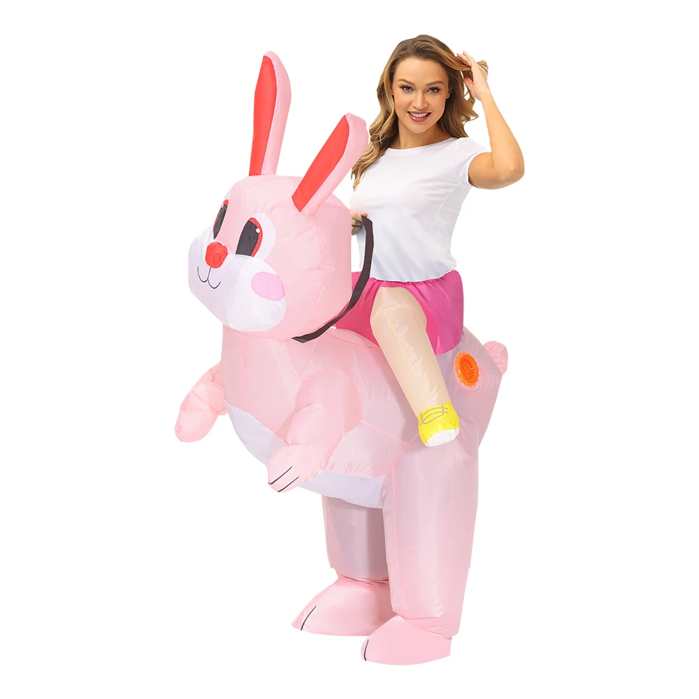 New Adult Kids Sexy Bunny Rabbit Inflatable Costumes Easter Cosplay Costume Halloween Purim Party Role Play