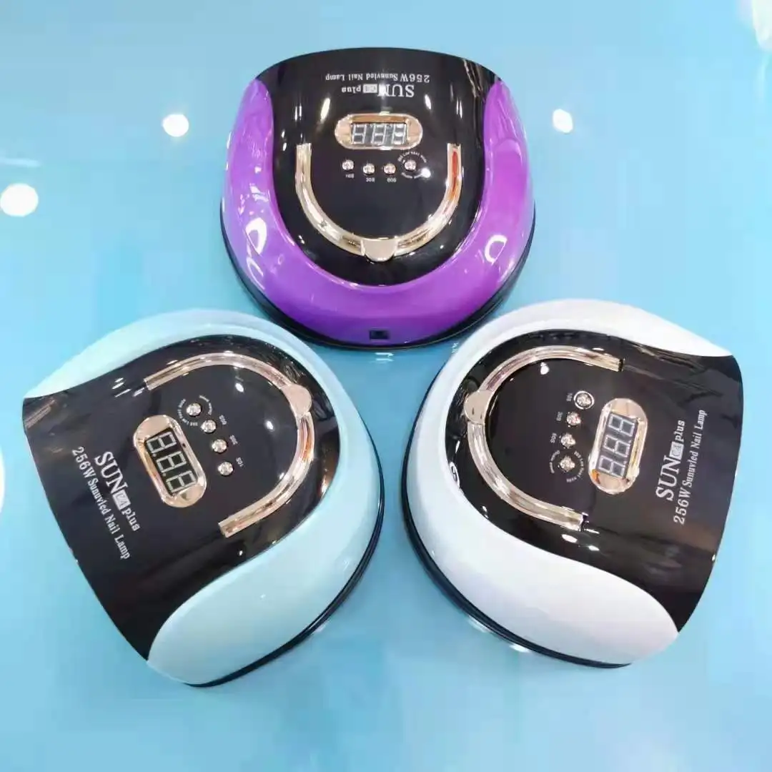 High Power Nail Lamp SUN C4 Plus 256W Nail Dryer Dual Light Source LCD Display Curing Nail Gel Polish Manicure Tool