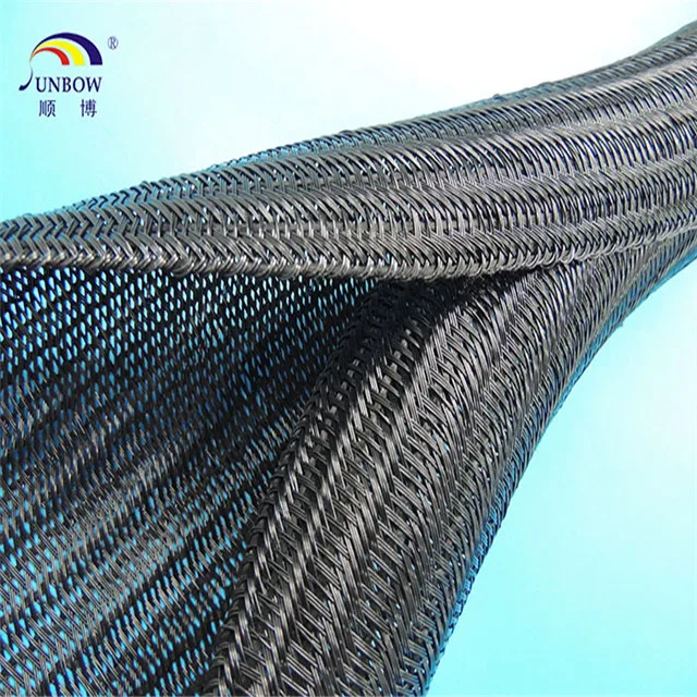 Flexible Wire Electrical Cables Protection Nylon PP PET Braided Expandable Sleeving