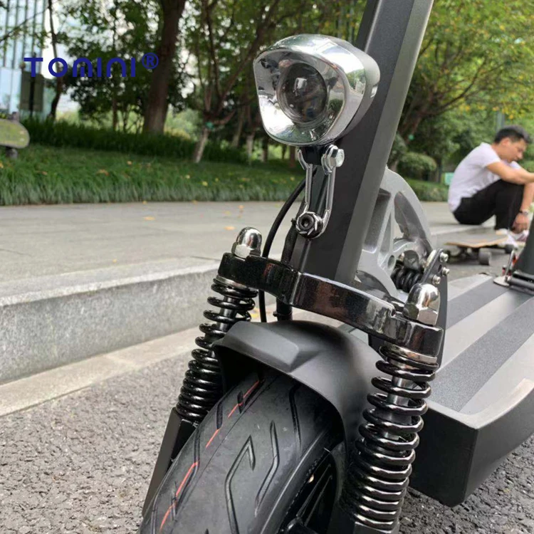 Tomini Dual motor 10 inch fat tire 60 km/h fast speed electric scooter 1000w 48v folding scooters