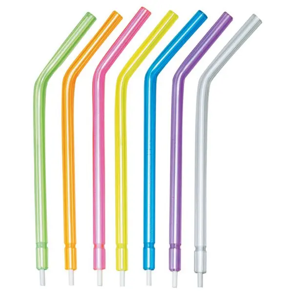 250 Rainbow Dental Air Water Syringe Tips, Disposable Spray Nozzles Cleaning Tools, 1 Bag