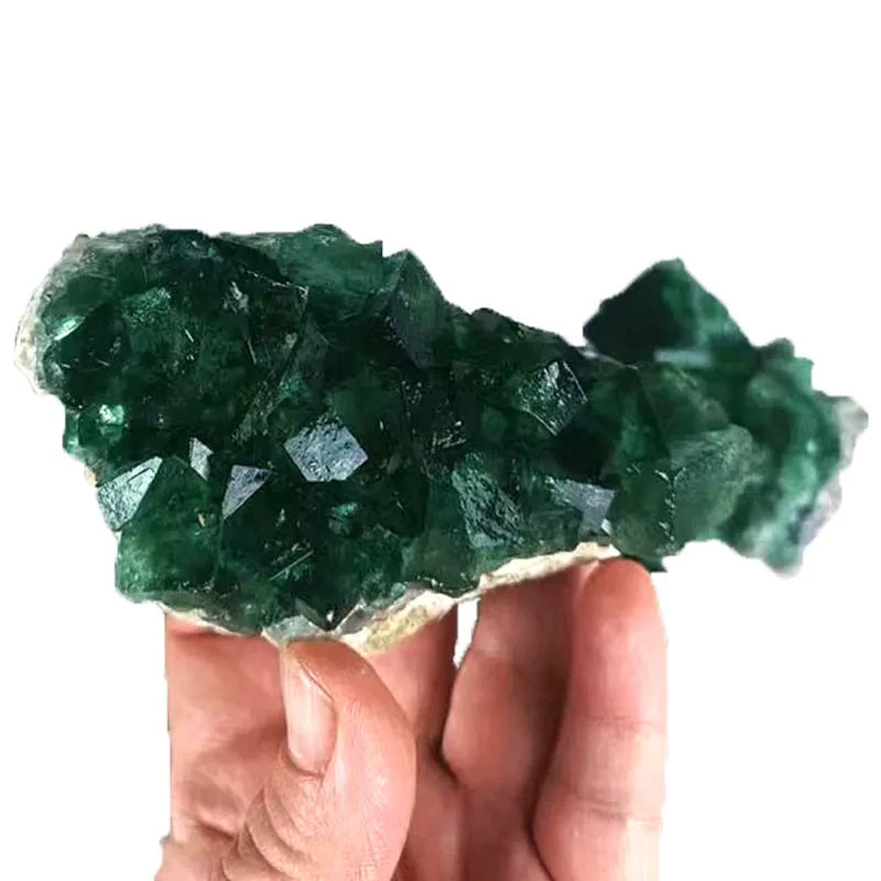 Customized natural crystal raw stone crystal cluster Green fluorite  cluster crystal crafts for healing