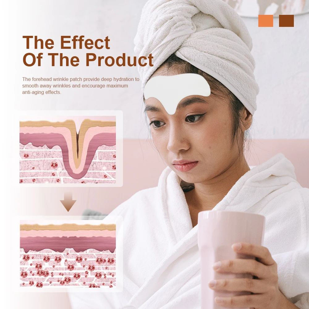 factory wholesale Biodegradable Polymer Gel Portable and lightweight Serum Sticker forehead patch  for Soften and Smooth Skin