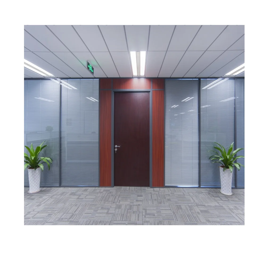 Low Price Aluminium Frame Tempered Glass Partition Soundproof