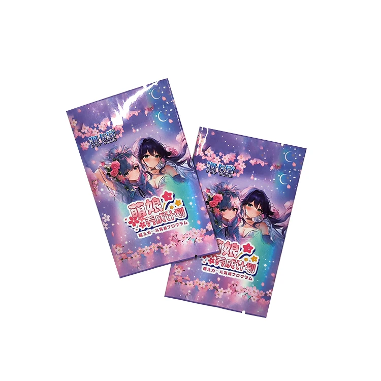 Wholesale Sliver Back Seal Game Card Colorful Printed Toy Aluminum Foil Trading Cards Poker Packaging Bags