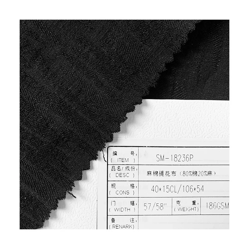 Factory price newest Dry jacquard cotton line fabric for clothing