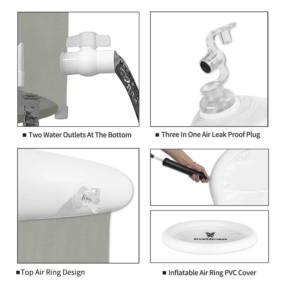 Inflatable Ice Bath Tub cold plunge Portable PVC Folding Fitness Large recovery pod - ice bath Bath tube Cold Plunge Tub