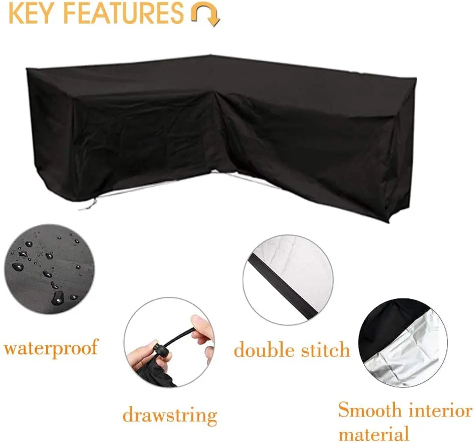 Водонепроницаемый чехол для дивана L-образной формы из полиэстера