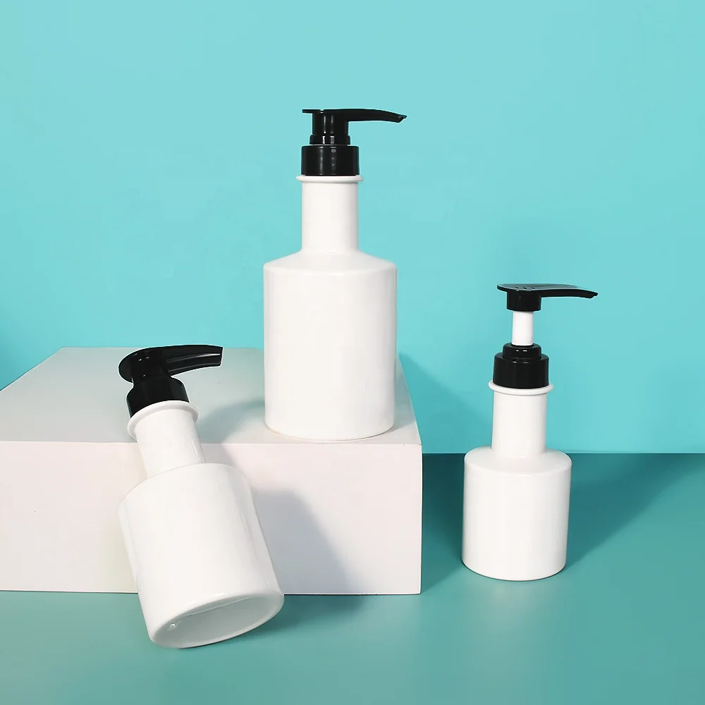 Luxury Long Nozzle Plastic Bottle for Shampoo Shower Gel Skin Lotion Container with Dispenser Pump