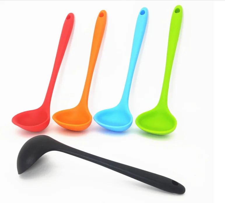 High Quality  Heat Resistant Non-Stick Durable Silicone Soup Ladle Ladle Spoon