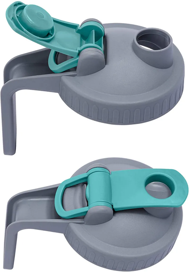 BPA free wide mouth drinking spout plastic lid mason jar flip cap lid with handle