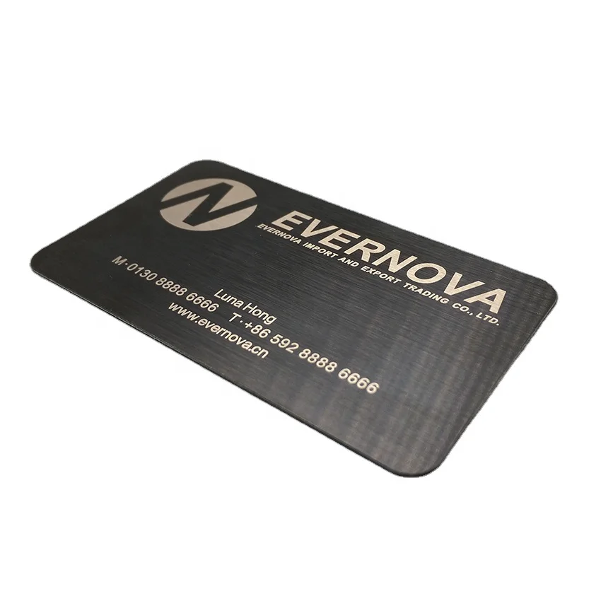 Custom Cheap Metal Aluminum Business Card Stainless Steel Name Card