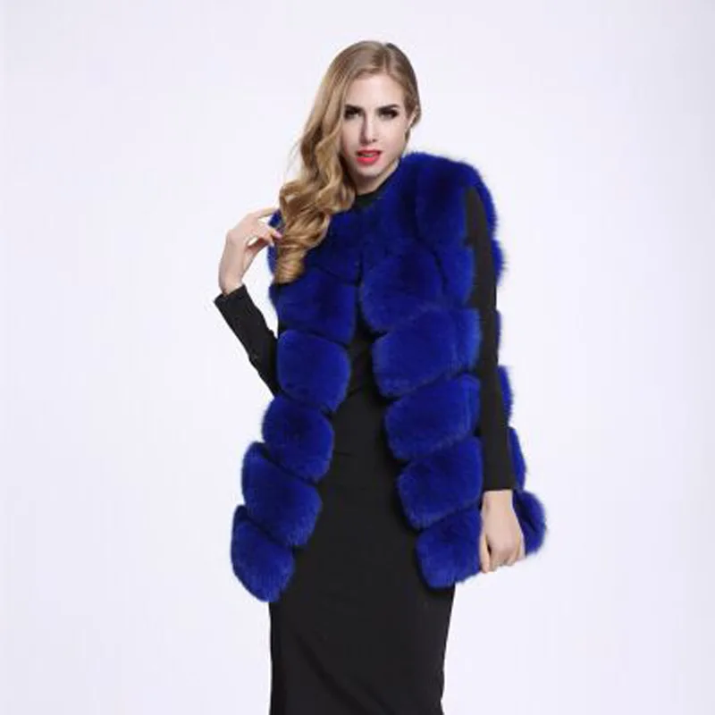 Low-Cost Sales Plush Faux Fox Fur Vest Fur Vest Multiple Colours Rabbit Faux Fur Vest
