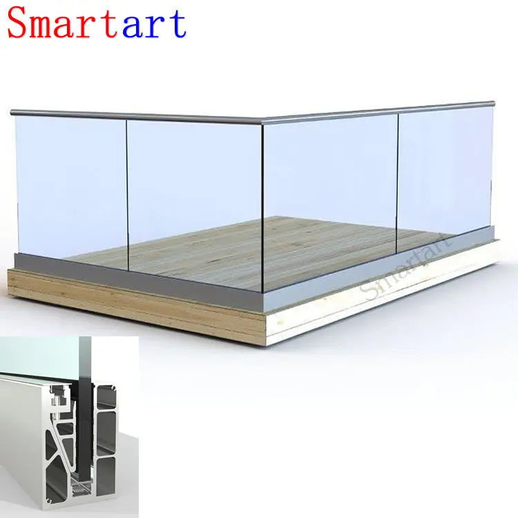 
Modern Design Stainless Steel Glass Railing Model Interior Stair Tempered Glass Railing 