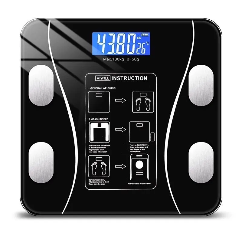 BL-2602 Cheap price portable digital bathroom smart body fat scale weighing scale with USB