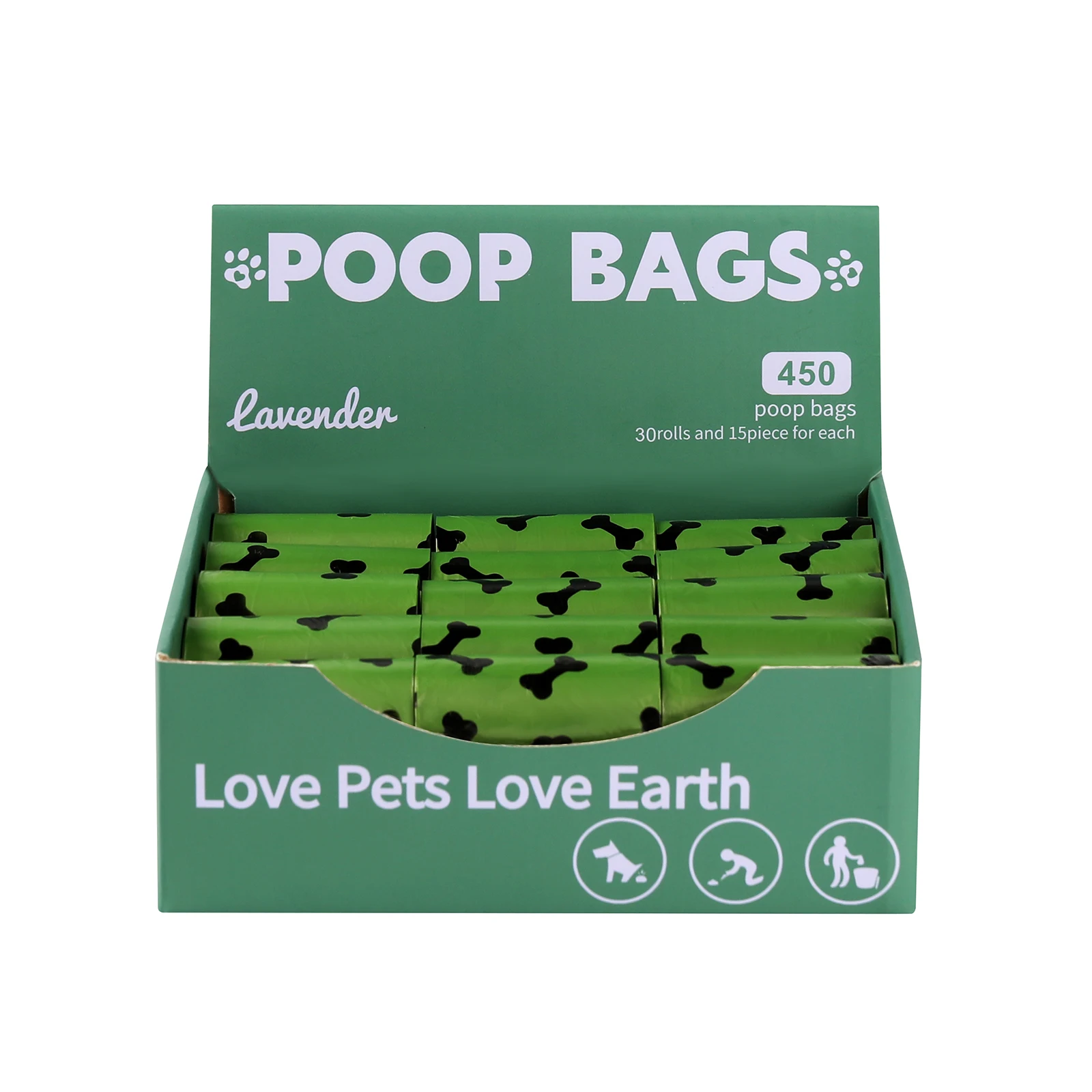 Eco-Friendly Custom EPI Dispenser Dog Poop Bags Biodegradable Compostable Pet Waste Sustainable Plastic Supplies for Cats Dogs