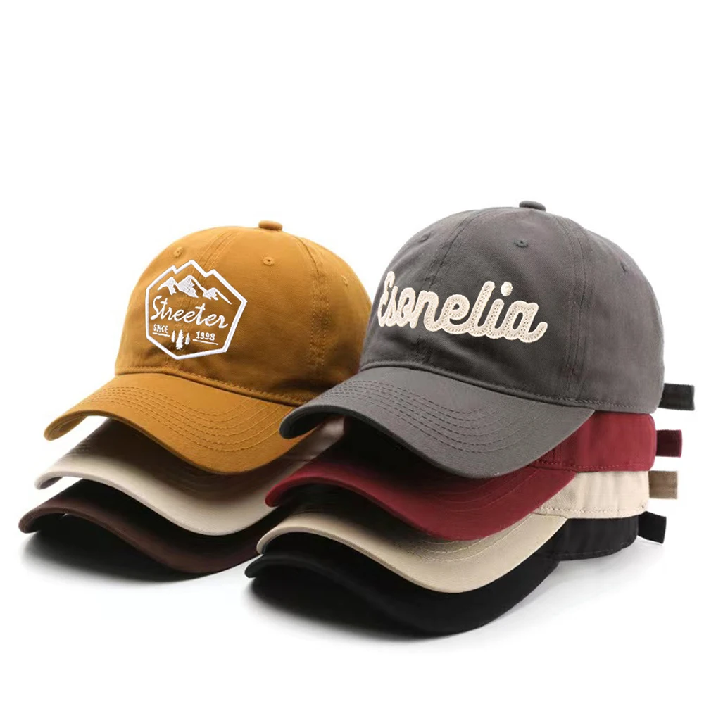 50 Colours Bulk Wholesale 100% Cotton Soft Baseball Cap Wholesale 6 Panel Plain Unstructured Embroidery Custom Blank Dad Hat
