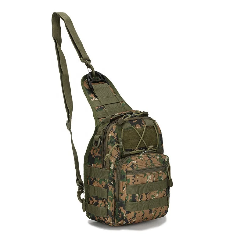 High Quality 12 kinds Camping Hiking Outdoor Crossbody Bag Polyester Chest Bag Single Shoulder Men Camouflage Sling Bag