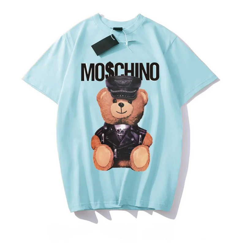  2020 summer Women little bear pattern short sleeve o neck loose t shirt for women with plus size casual streetwear tops