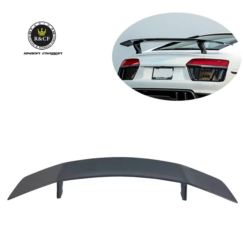2017+ R8 Rear Spoiler VRS Style Carbon Fiber GT Wing Rear Spoiler For Audi R8