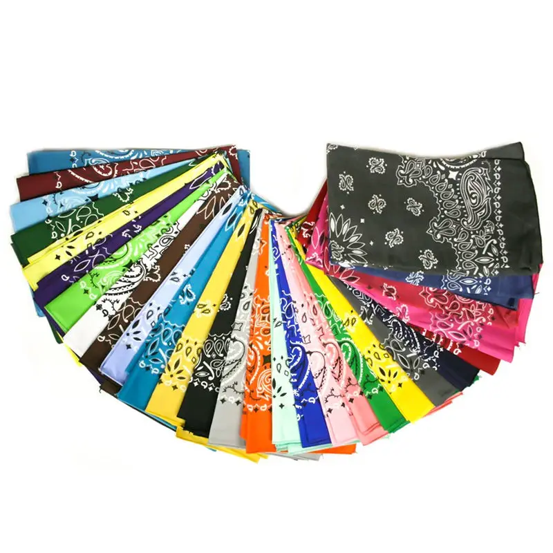 multifunctional bandana colourful custom square fabric bandanna printed classic custom bandana logo cotton bandana custom design