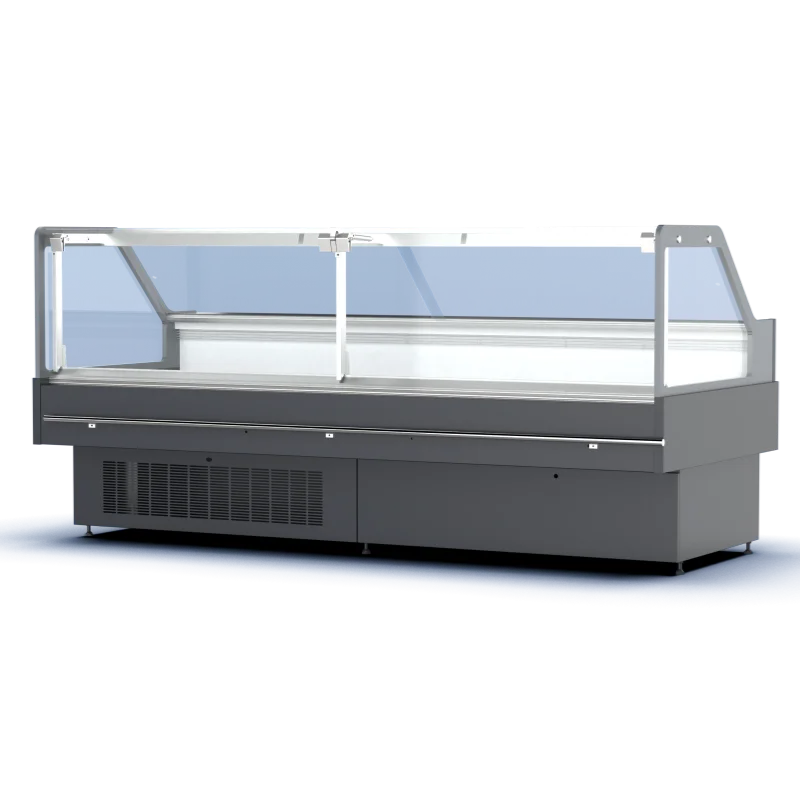 Коммерческий холодильник витрина для супермаркета стеклянный охладитель мяса мясной стойка гастронома