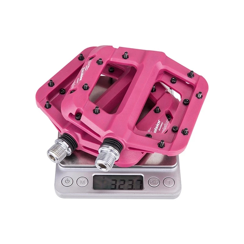 MTB cycling Pedal Nylon 3 Bearing Composite 9/16 Spindle Mountain Bike Pedals High-Strength Non-Slip Bicycle Wide Platform Pedal