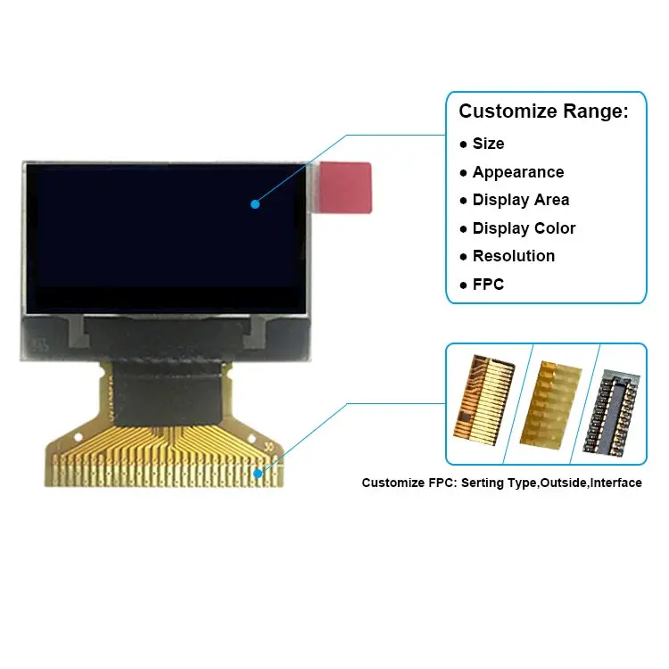 Малый размеры моно PMOLED экран 0 69 дюймов 96*16 монохромный белый OLED дисплей IPS SPI I2C MCU TFT ЖК