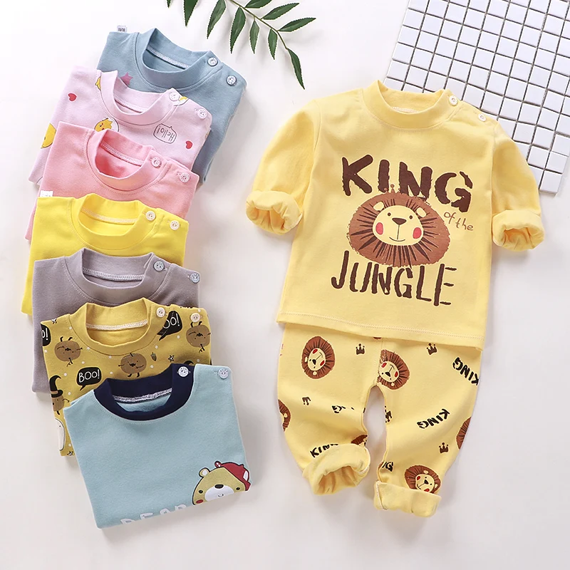 
Best Price Cartoon Kids Wear Little Boys Clothes Set Toddler Girls Pajamas Set 
