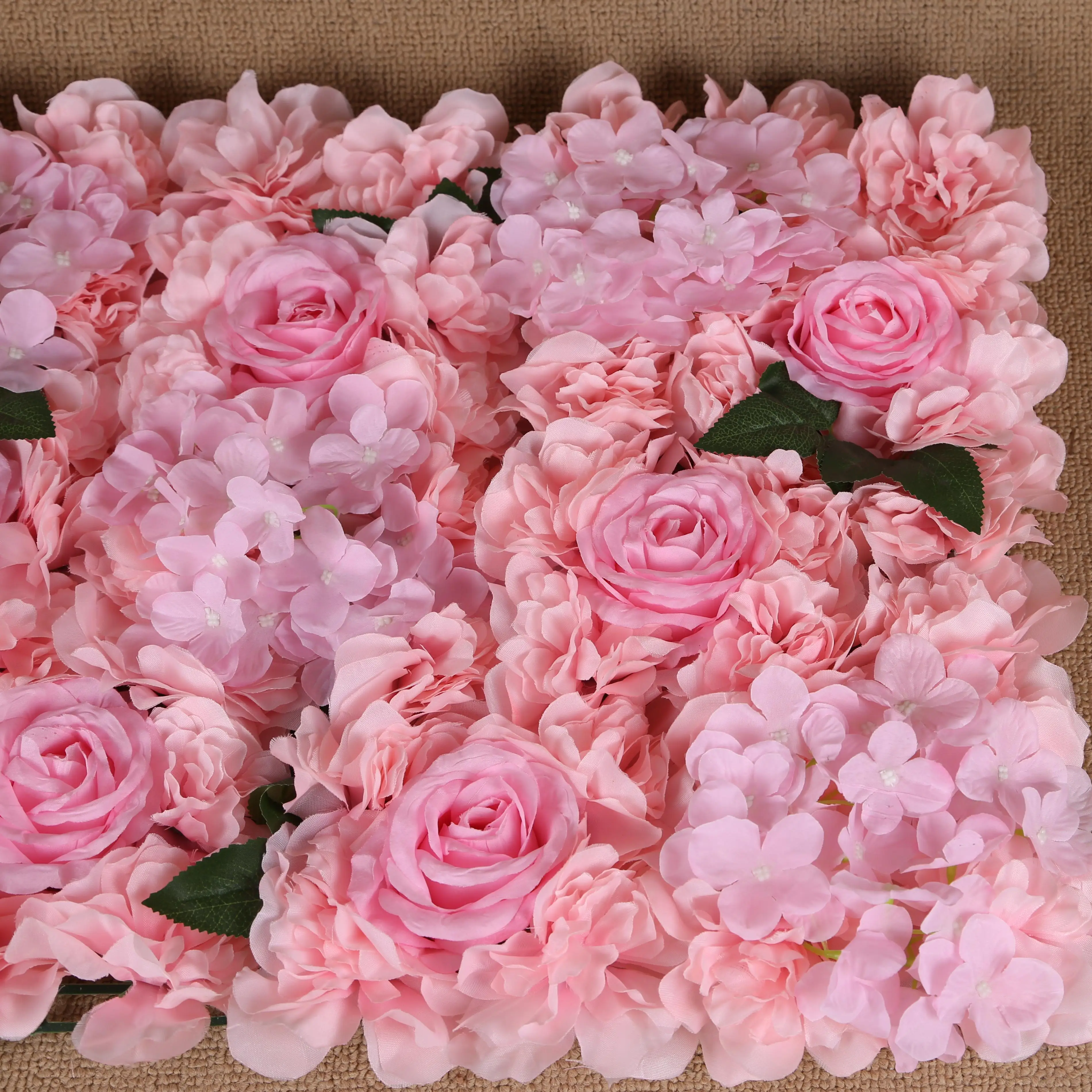 Artificial Plants Event Flower Wall Curtain Backdrop Luxury Silk Rose 3d Roll Up Backdrop Wedding Decor Flowerwall