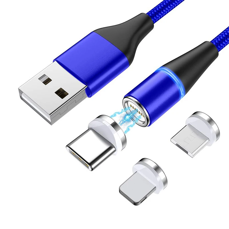Магнитное зарядное устройство Micro Usb кабель для iphone Usb Тип C адаптер для быстрой зарядки Магнитный зарядный провод для Samsung Xiaomi шнур