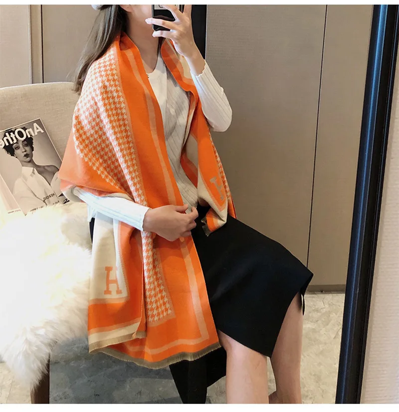 Hot Sale Winter Comfortable Warm Tassels Woven Throw Shawl Throw Scarf Shawl Blanket