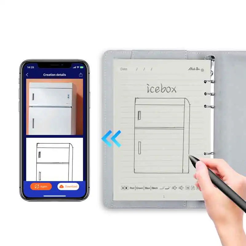 Popular Designer Sketch Book AI Generation Rendering Voice Drawing Synchronization Cloud Sharing customized notebooks