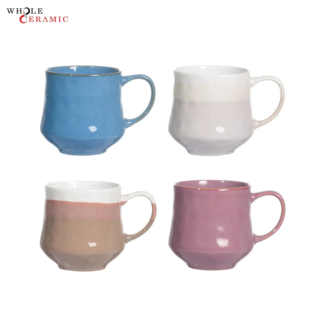 Nordic Style Spray Paint Reactive Glaze Fancy Ceramic Stoneware Coffee Mug