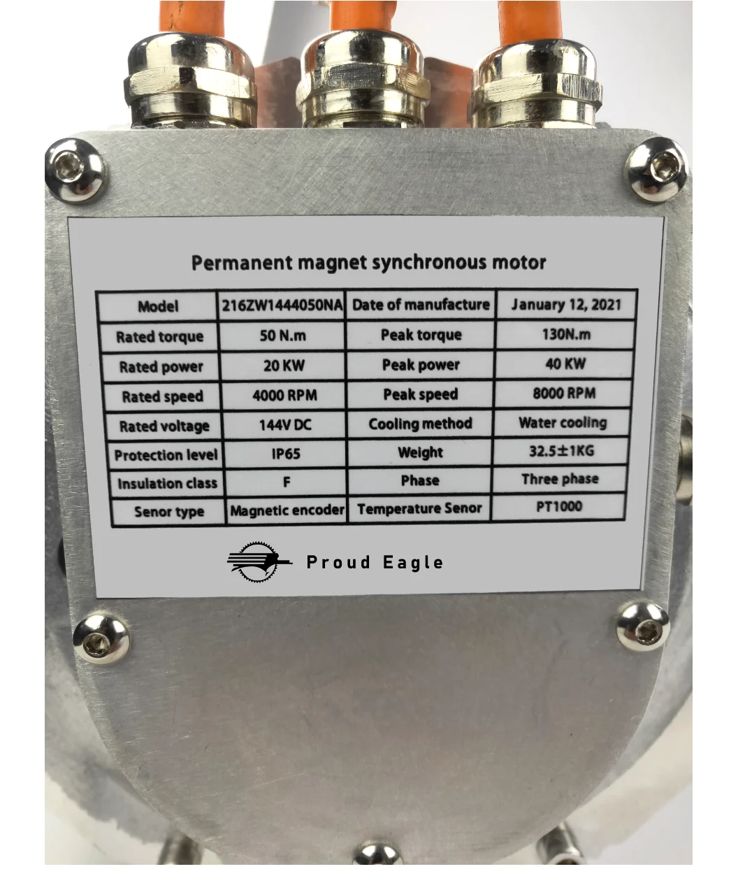 Electric Car Motor Kit High Power 8000rpm 144v 40kw Automobile Middle Electric High Speed Brushless Dc Gear Motor