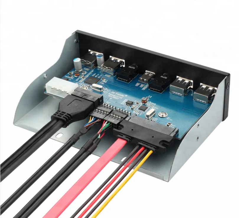 Factory Hot Sale 5.25 inch Multiport Hub 2-Port USB3.0 and USB2.0 1-Port USB Type C and HD Audio Port Front Panel