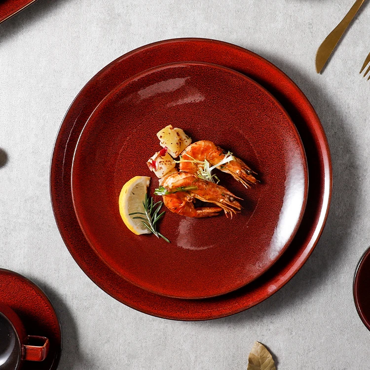 Nordic Design Cheap Price Ceramic Dining Plates Wedding Restaurant Hotel Dinner Platter Geschirr Dubai Crockery Porcelain Plates