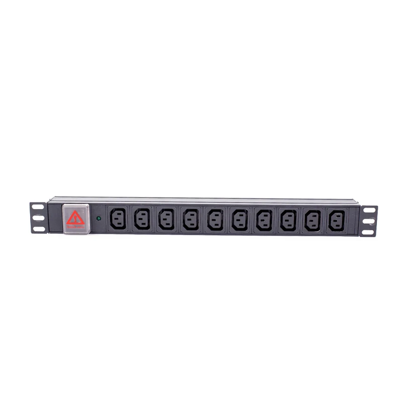 2 Pole Switch IEC 10 Outlets PDU with Locking Socket Available