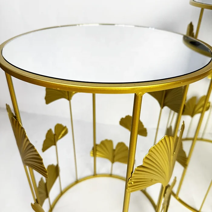 Lander Set Of 2 Wholesale Metal Round Coffee Table Custom Gold Decorative Modern Side Table for Living Room