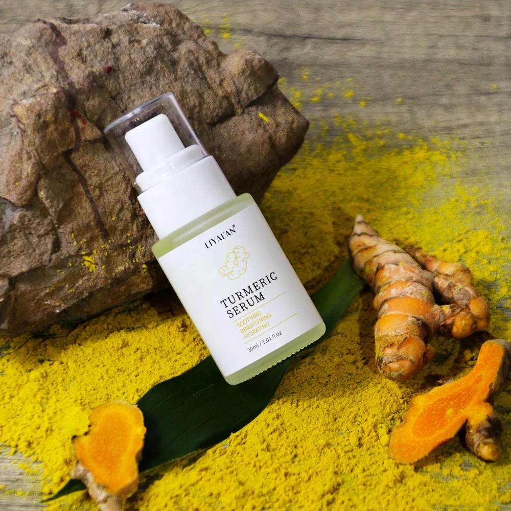 OEM Vegan Tumeric Extract Serum Anti Acne Skin Lightening Reducing Dark Spots Turmeric Face Serum