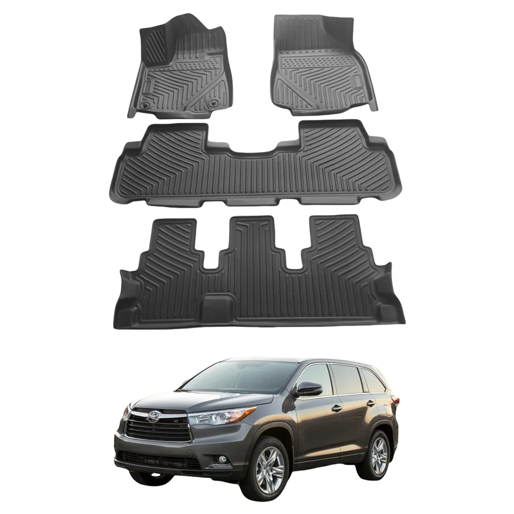 Подходит для Toyota Highlander 2014-2019 Tpe автомобильные коврики противоскользящие высокого качества водонепроницаемый