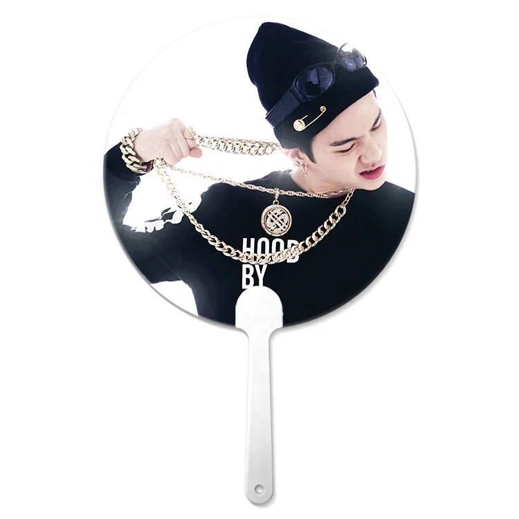 Custom lenticular 3D animation KPOP  flip 3d hand fan Transparent Hand fan for gifts