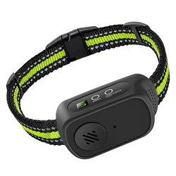 Automatic Smart Electric Waterproof Rechargeable Anti Barking Dog Training Collar Dog Bark Collar with Beep Vibration Shock