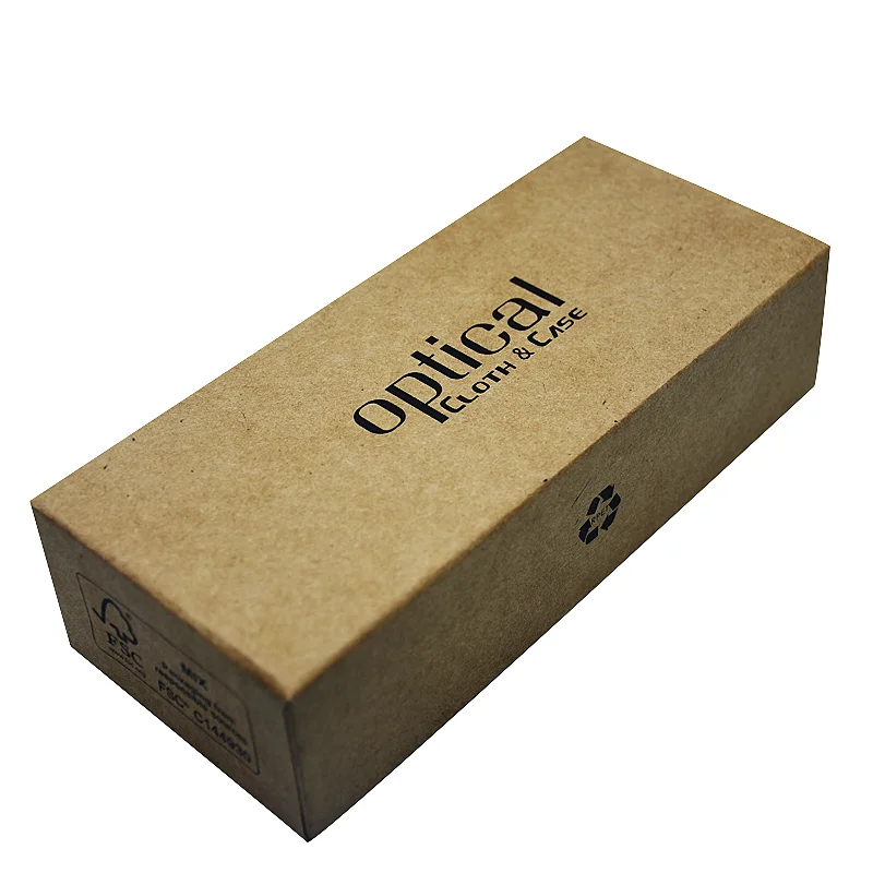 In Stock Wholesale  Recycled Craft Paper Box Recycled Glasses Case Eyewear Protective Eyeglasses Cases