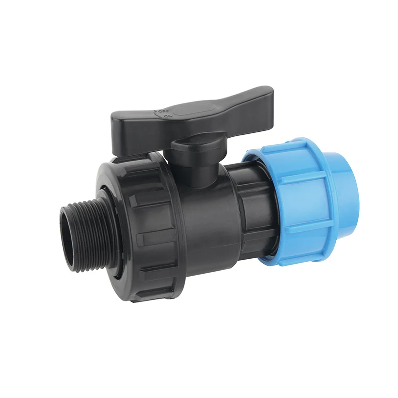 PP Compression Ball Valve pp single union female thread end ball valve