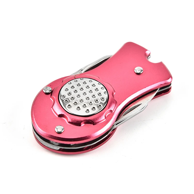 Best Selling Stainless Steel Switchblade Custom Magnetic Golf Ball Marker Golf Divot Tool